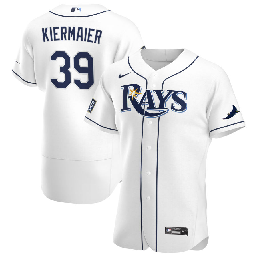 Tampa Bay Rays 39 Kevin Kiermaier Men Nike White Home 2020 World Series Bound Authentic Player MLB Jersey